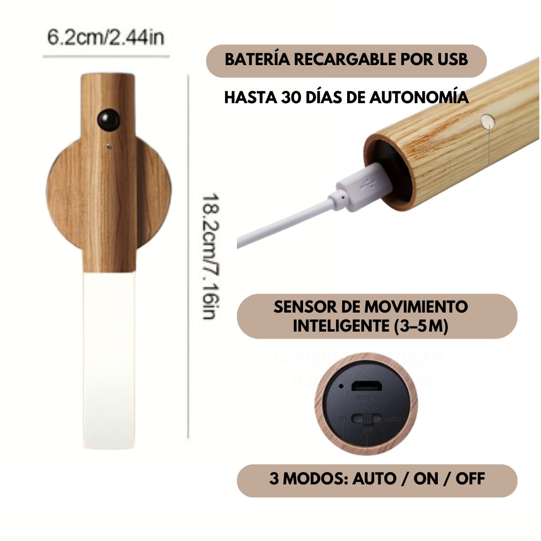 LuzAlPaso™ - 2 Luces LED Magnéticas con Sensor de Movimiento