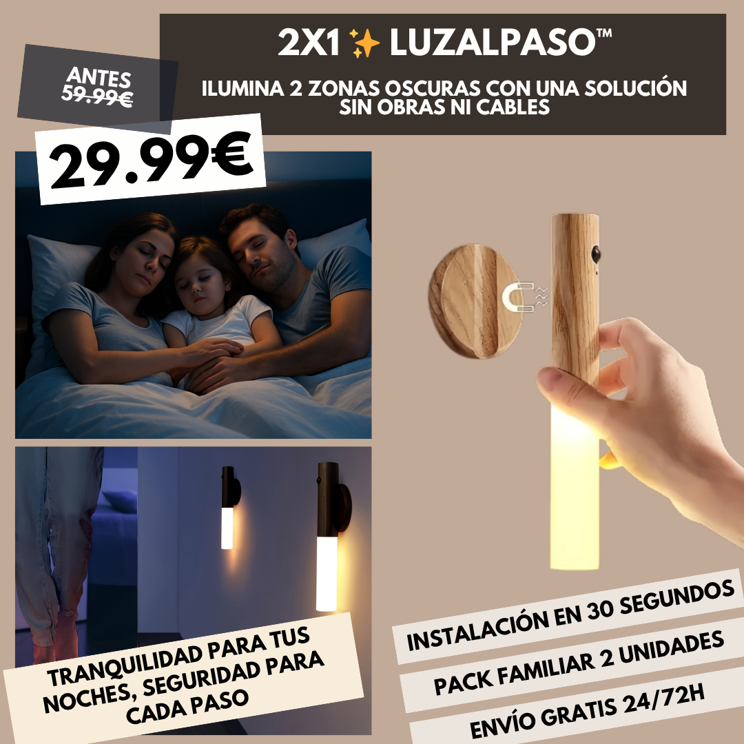 LuzAlPaso™ — La luz magnética inteligente que te guía en la oscuridad 🌙